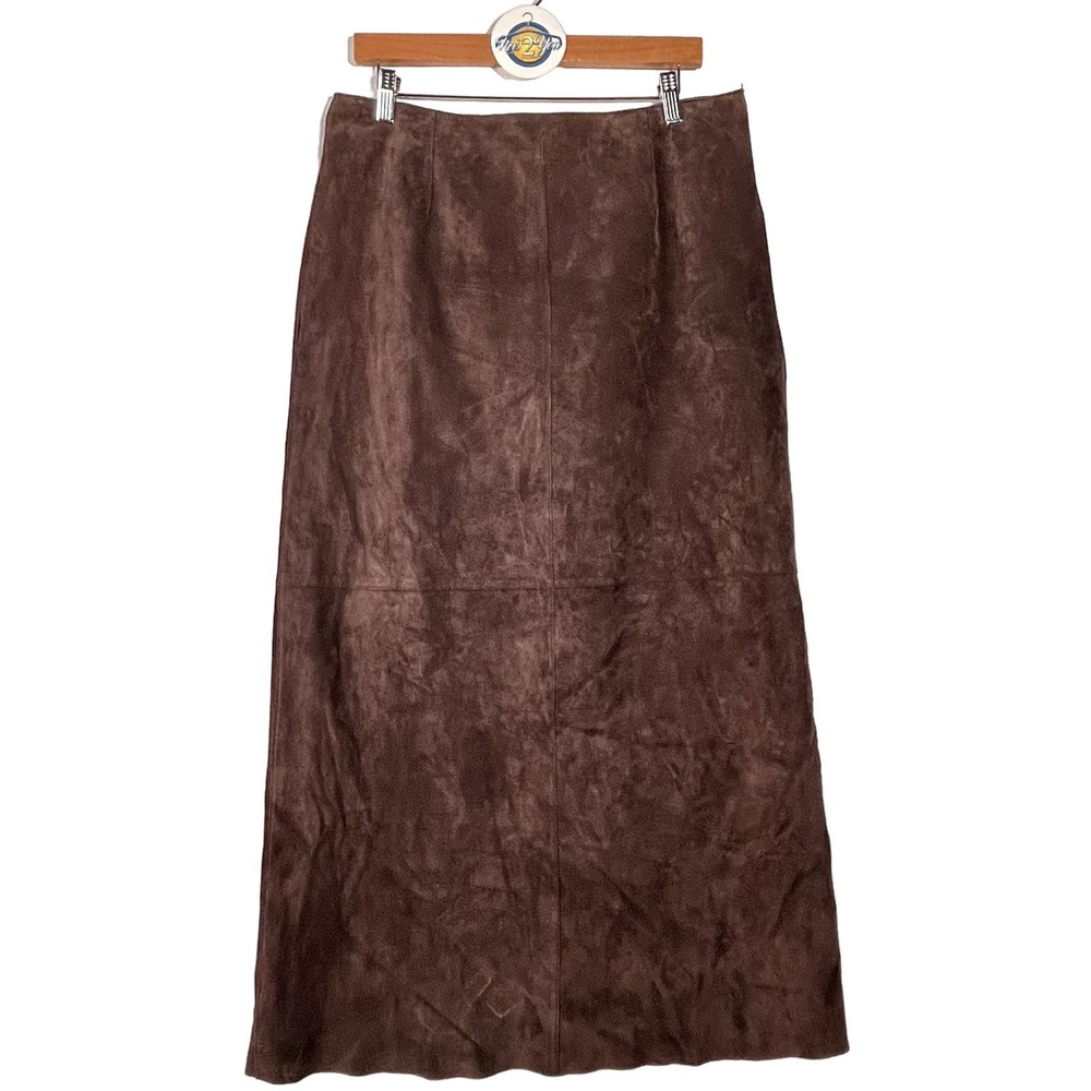 Sienna Studio Brown Leather Skirt